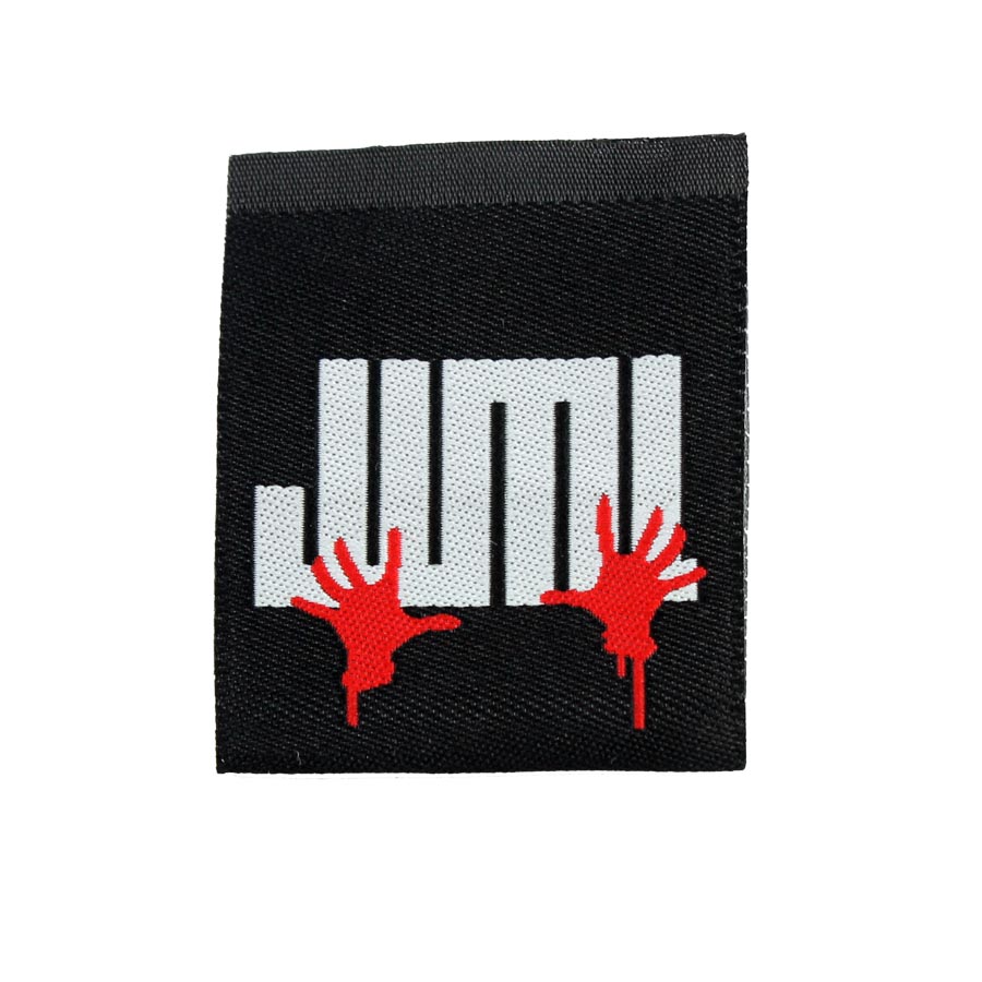 Woven 3 color Damask Satin Label